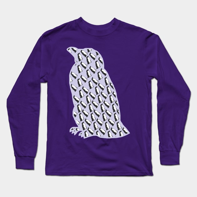 Pattern in Penguin Long Sleeve T-Shirt by ellenhenryart